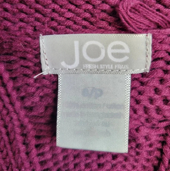 Joe Fresh Burgundy Sweater Long sleeve knit cowl neck buttons Small - Picture 8 of 12